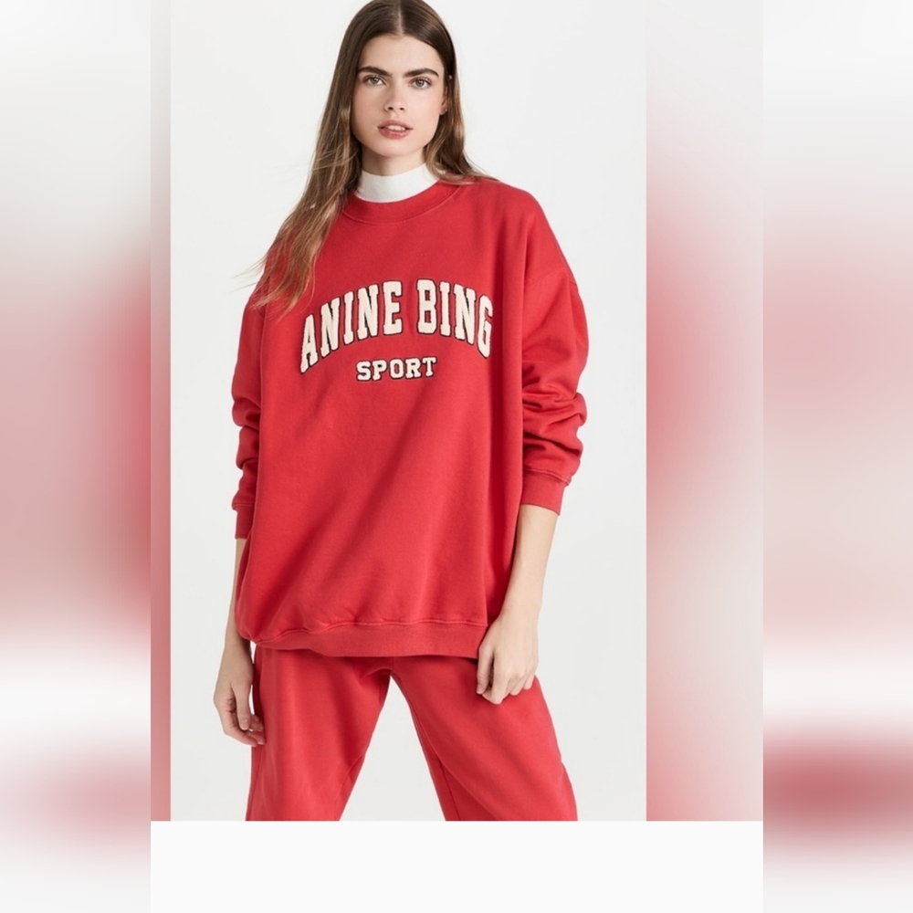 Anine Bing Tyler Sweatshirt Red Size small